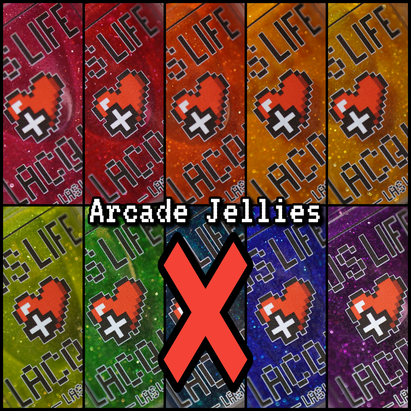Arcade Jellies - Complete Set WITHOUT Button Mashing